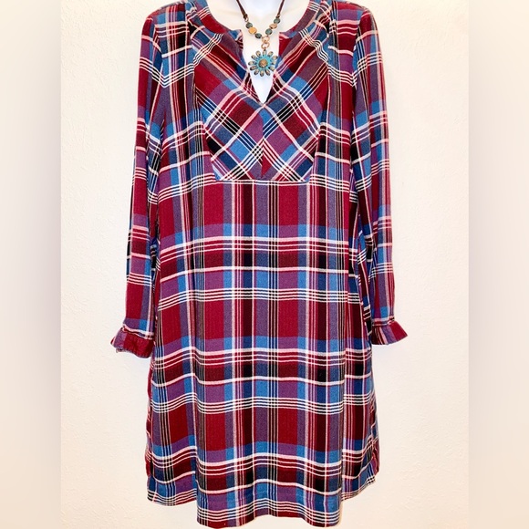 Lucky Brand Lightweight Soft Flannel Dress - Picture 2 of 9